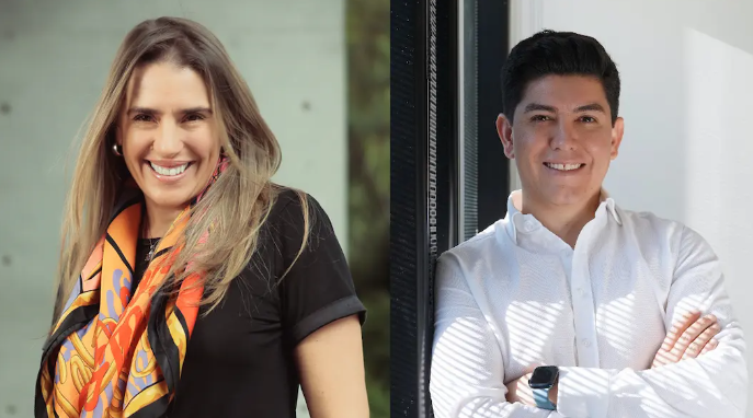Alejandra Londoño, vicepresidente de servicios de conveniencia de Terpel, y Andrés Morales, director de OXXO Colombia.